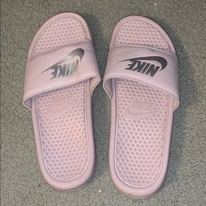 Pink Nike Slides